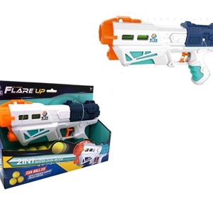 تفنگ اسباب بازی دو کاره آب پاش و توپی 2In1 مدل WATER GUN MOOD - SOFT DART MOOD_اسباب بازی
